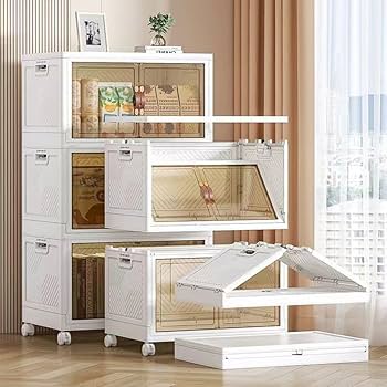 Amazon｜REENEW 折りたたみ収納ボックス 多層収納キャビネット